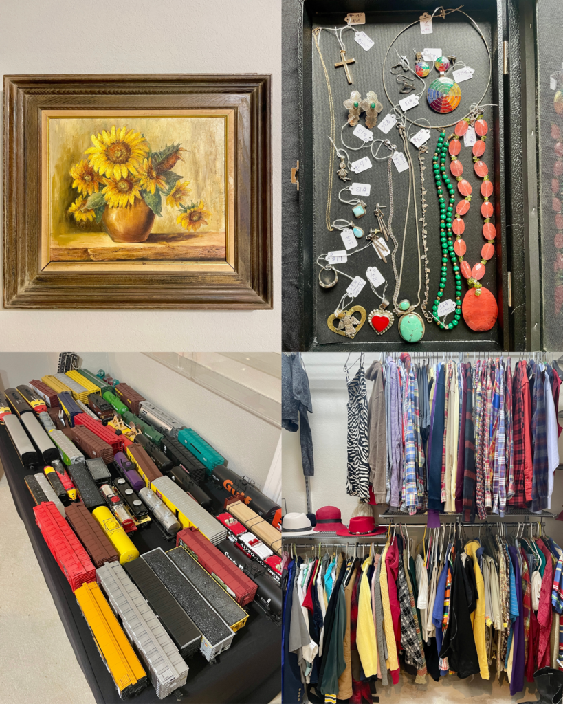 Blue Moon Estate Sale in Canyon Creek – nautical art/decor, model trains, holiday, and more!