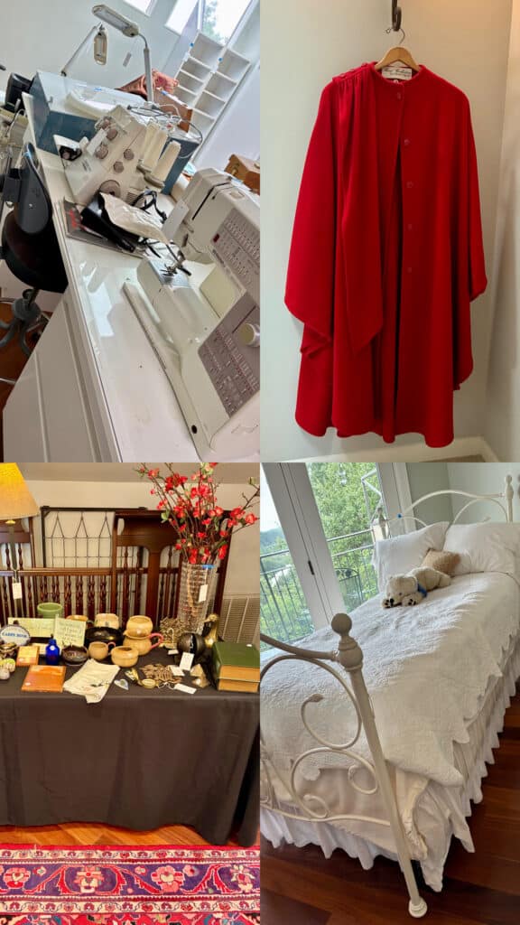 Blue Moon Estate Sale in The Courtyard with decor, crafting tools, antique furniture, outdoors items and more!