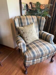 Plaid-Wingback-Chair