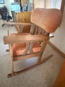 Antique-Arts-and-Crafts-Mission-Oak-Rocking-Chair-with-Carved-Accents-second-image