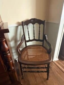 Antique-Eastlake-Style-Cane-Seat-Armchair