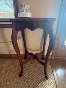 Antique-French-Style-Carved-Mahogany-Side-Table