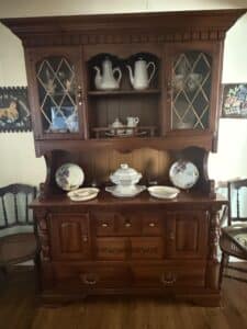 Antique-Oak-China-Hutch-with-Diamond-Paned-Doors-by-Temple-Stuart