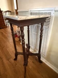 Victorian-Marble-Top-Pedestal-Plant-Stand