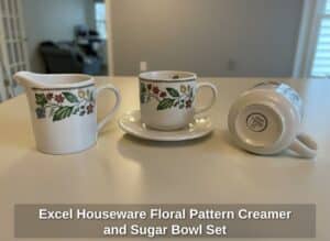 Excel-Houseware-Floral-Pattern-Creamer-and-Sugar-Bowl-Set-second-image