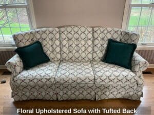 Floral-Upholstered-Sofa-with-Tufted-Back