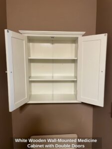 White-Wooden-Wall-Mounted-Medicine-Cabinet-with-Double-Doors-second-image