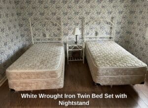 White-Wrought-Iron-Twin-Bed-Set-with-Nightstand-second-image