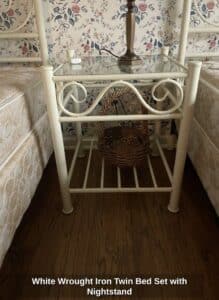 White-Wrought-Iron-Twin-Bed-Set-with-Nightstand-third-image