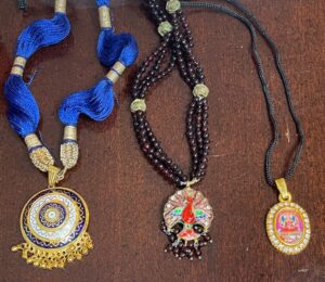 Assorted-Pendants-and-Necklaces-Enamel-Medallion-Garnet-Peacock-and-Religious-Oval