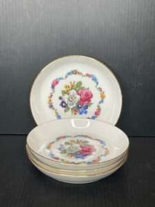 Bareuther-Waldsassen-Bavaria-Germany-Floral-Dessert-Bowls