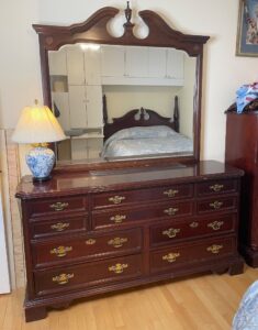 Cherry-Drawer-Triple-Dresser-with-Mirror