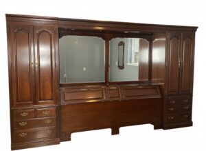 Cherry-Wood-Bedroom-Suite-with-Integrated-Headboard-and-Wardrobes