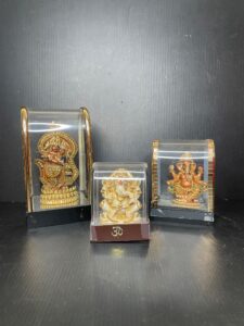 Ganesha-Figurines-in-Display-Cases