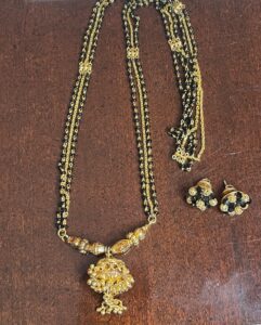 Gold-and-Black-Beaded-Mangalsutra-Set