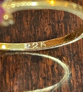 K-Gold-Flower-Gemstone-Ring-second-image