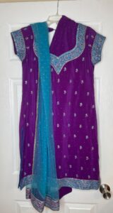 Purple-Silk-Embroidered-Kurta-Set-with-Teal-Dupatta