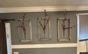 Set-of-Rustic-Wooden-Frame-Test-Tube-Wall-Vases-second-image