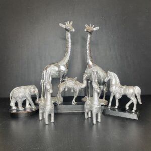 Silver-Tone-Safari-Animal-Figurines
