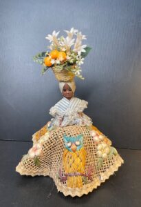 Vintage-Chiquita-Blinky-Doll-with-Fruit-Basket-Headdress