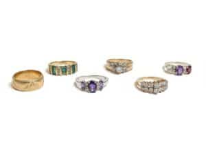 k-Gold-Gemstone-Rings