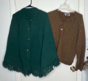 Amana-Fine-Quality-Woolen-Salesroom-Cardigan-and-Green-Knit-Poncho
