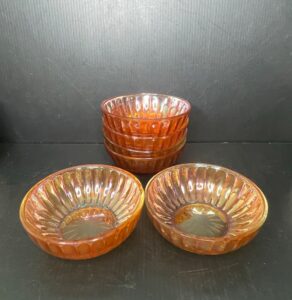 Fenton-Glass-Amberina-Hobnail-Bowls