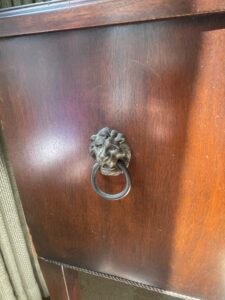 Mersman-Mahogany-Side-Table-with-Drawer-and-Casters-second-image