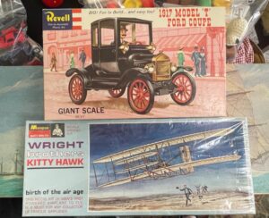 Revell-Model-T-Ford-Coupe-and-Monogram-Wright-Brothers-Kitty-Hawk-Model-Kits