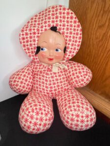 Vintage-Baby-Doll-with-Snowflake-Outfit