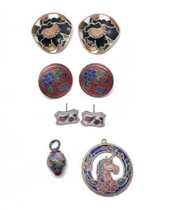 Vintage-Cloisonn-Enamel-Jewelry-Pieces