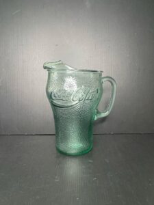 Vintage-Coca-Cola-Pebble-Green-Glass-Pitcher