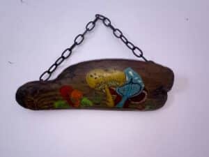 Vintage-Hand-Painted-Mushroom-Driftwood-Wall-Art