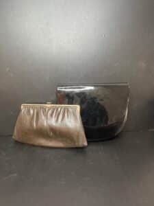 Vintage-Leather-and-Patent-Kiss-Lock-Evening-Clutches