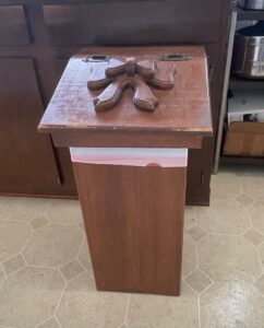Vintage-Wooden-Waste-Bin-with-Carved-Bow-Detail