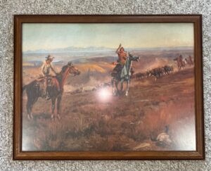 Western-Scene-Print-by-Frederic-Remington-A-Dash-for-the-Timber