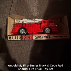 Anbold-My-First-Dump-Truck-Code-Red-Snorkel-Fire-Truck-Toy-Set-second-image-1