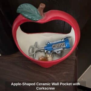 Apple-Shaped-Ceramic-Wall-Pocket-with-Corkscrew-1