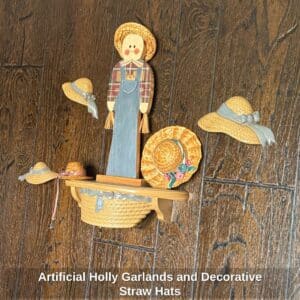 Artificial-Holly-Garlands-and-Decorative-Straw-Hats-second-image-1