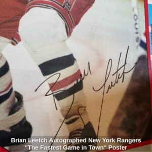 Brian-Leetch-Autographed-New-York-Rangers-The-Fastest-Game-in-Town-Poster-second-image-1