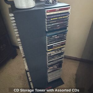 CD-Storage-Tower-with-Assorted-CDs