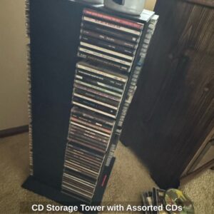 CD-Storage-Tower-with-Assorted-CDs-second-image