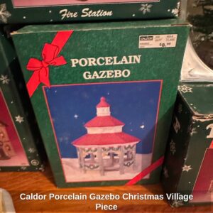Caldor-Porcelain-Gazebo-Christmas-Village-Piece