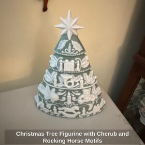 Christmas-Tree-Figurine-with-Cherub-and-Rocking-Horse-Motifs