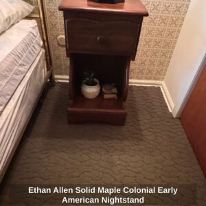 Ethan-Allen-Solid-Maple-Colonial-Early-American-Nightstand-1