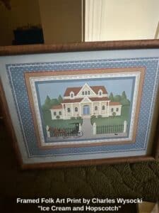 Framed-Folk-Art-Print-by-Charles-Wysocki-Ice-Cream-and-Hopscotch-1