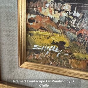 Framed-Landscape-Oil-Painting-by-S.-Chille-second-image-1