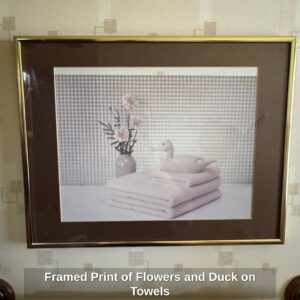 Framed-Print-of-Flowers-and-Duck-on-Towels-1