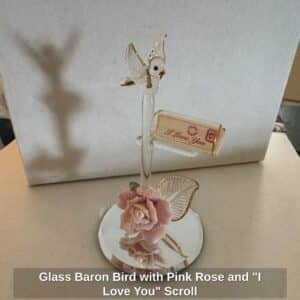 Glass-Baron-Bird-with-Pink-Rose-and-I-Love-You-Scroll-1