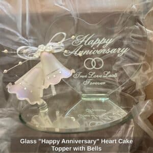 Glass-Happy-Anniversary-Heart-Cake-Topper-with-Bells-1